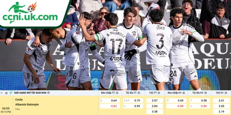 Chi tiết kèo AD Ceuta vs Albacete (21h15 ngày 30/05)