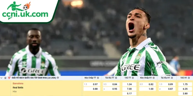 Chi tiết kèo Barcelona vs Real Betis (02h15 ngày 18/05)
