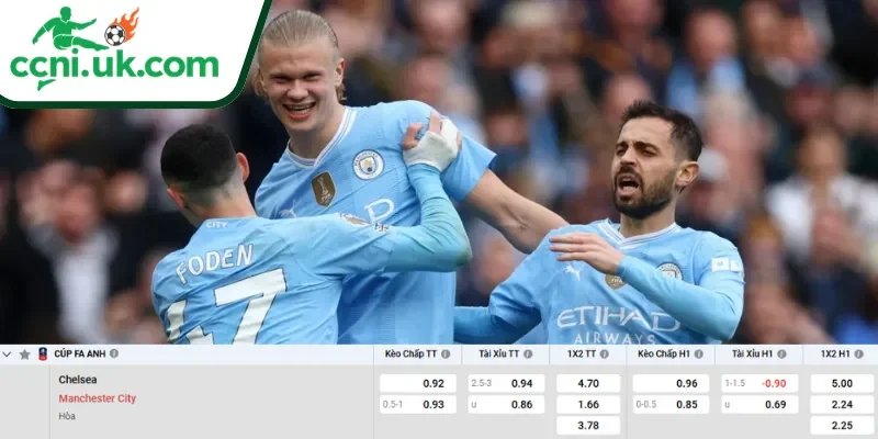 Chi tiết kèo Chelsea vs Man City (21h00 ngày 16/05)